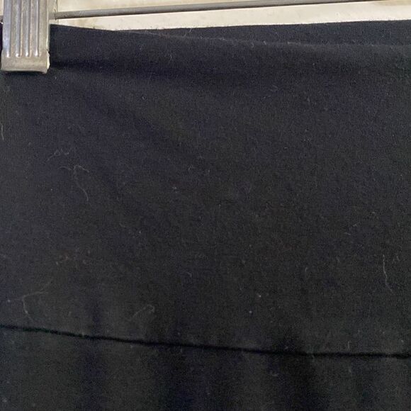 Like New Eileen Fisher Black Midi Rayon Lycra Blend A-Line Skirt - Picture 5 of 5